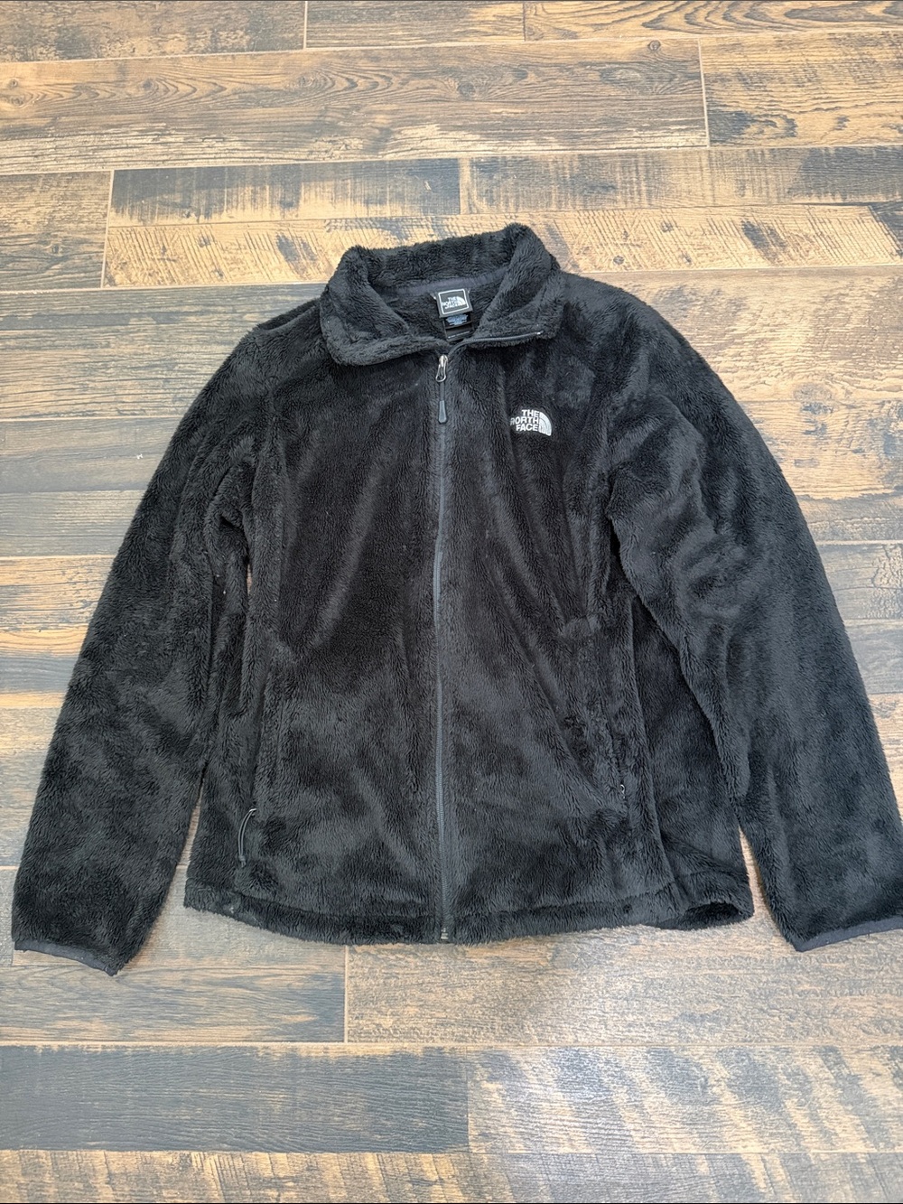 The North Face Black Plush Zip-Up Fleece Jacket